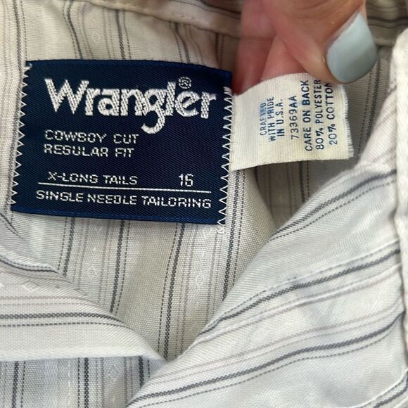 Vintage western Wrangler Button Down Shirt Sz 16 - Picture 2 of 7